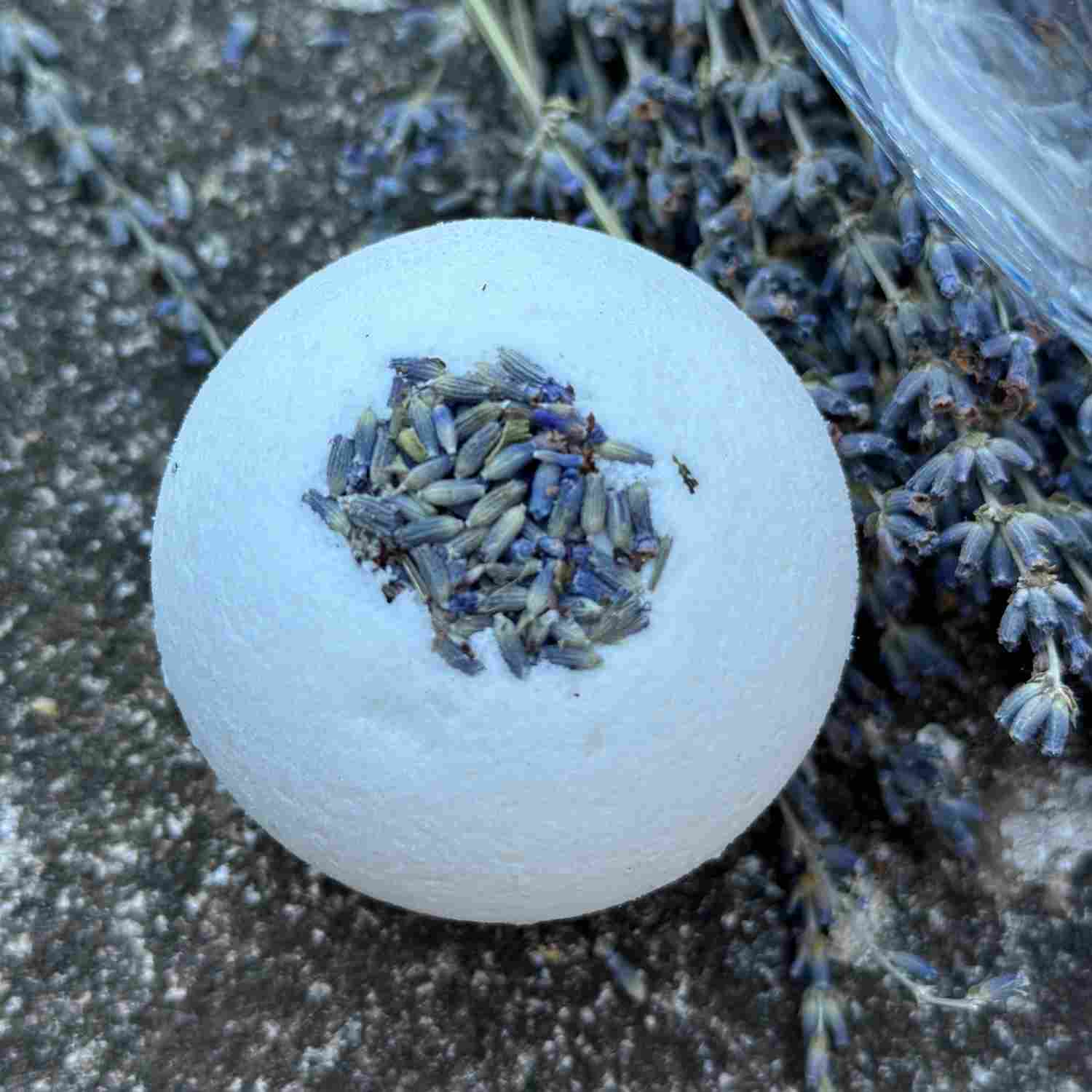 Handpressed Luxury Lavender Bath Bomb, All-Natural