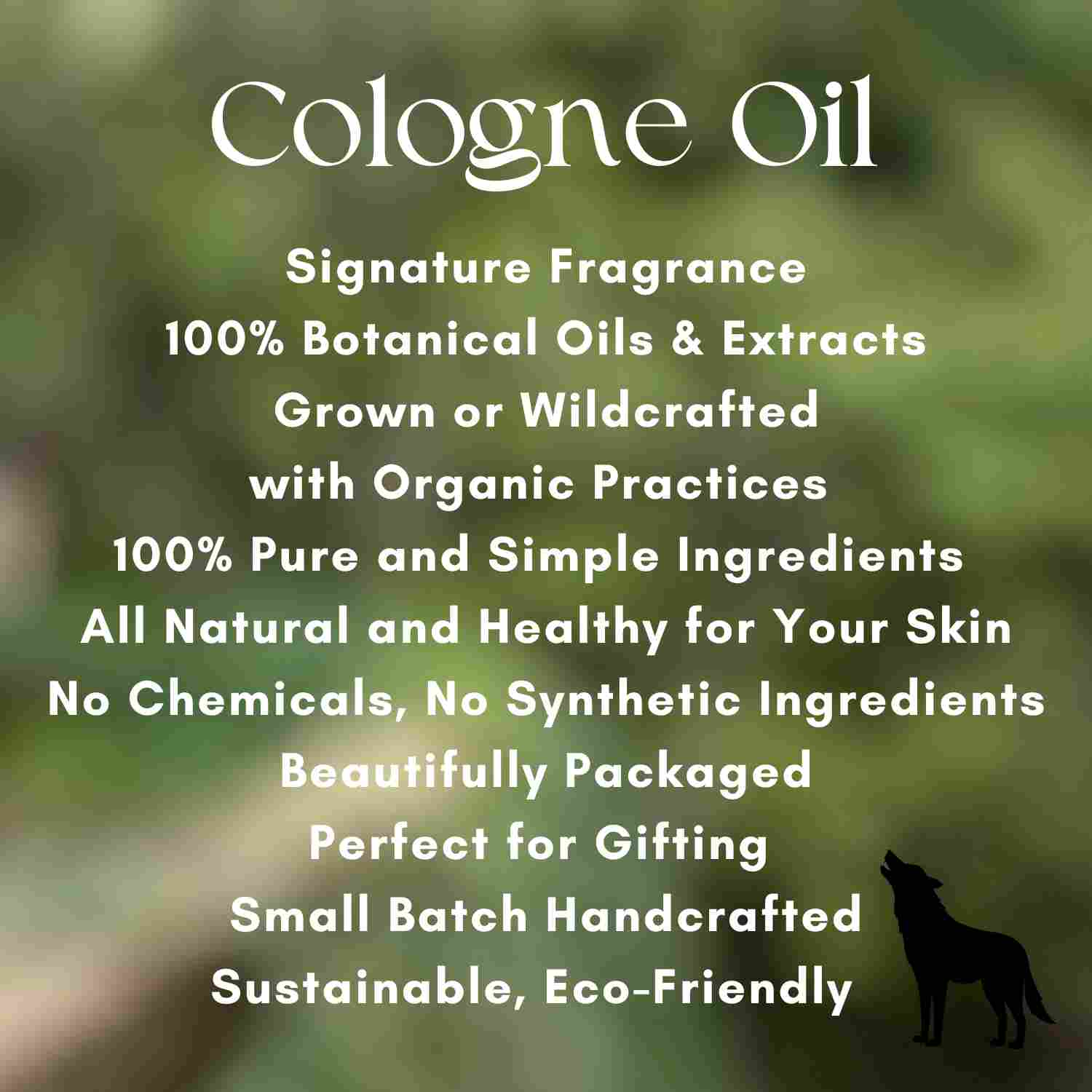 Benefits of Cologne Oil, All-Natural from Homesteader's Dream family business