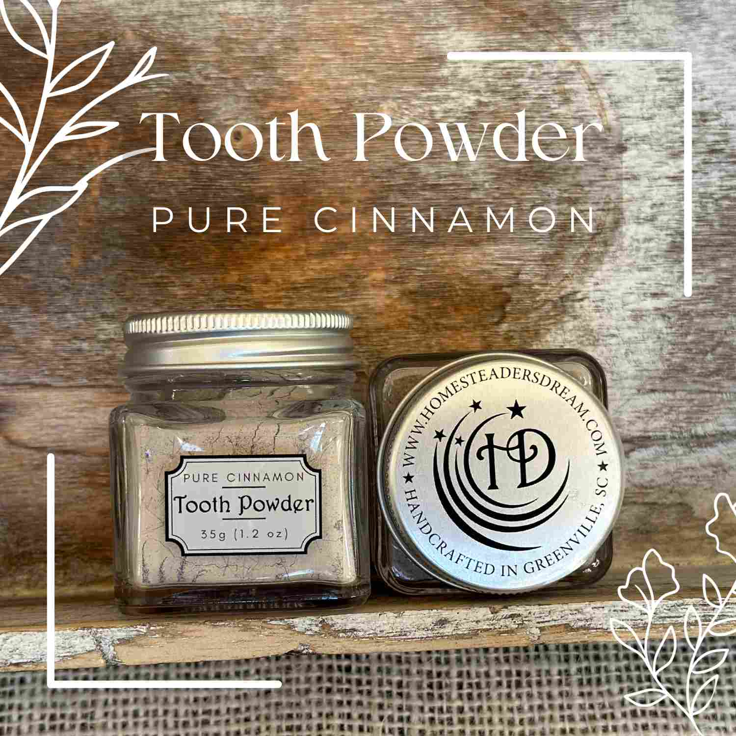 All Natural Pure Cinnamon Mineral Tooth Powder