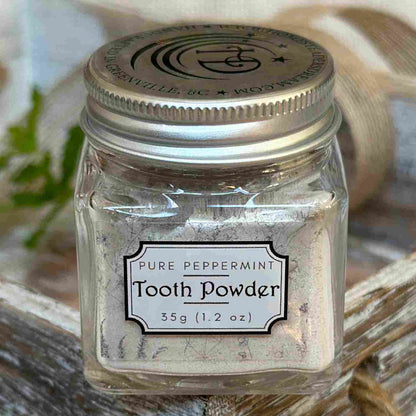 All Natural Pure Peppermint Mineral Tooth Powder with Herbs