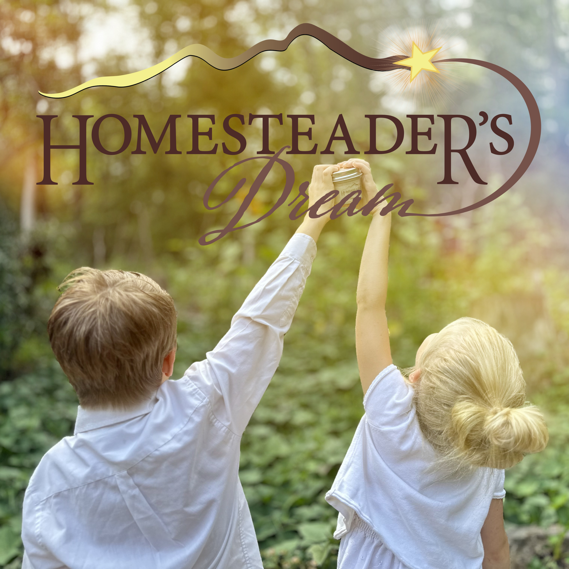 Sunset over Homesteader's Dream Logo